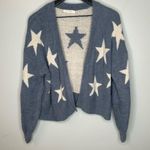 Moon & Madison Star Print Open Cardigan Size S Blue Photo 0
