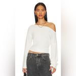 Lovers + Friends NWT  ALAYAH Off Shoulder Sweater White S Photo 1