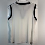 Karl Lagerfeld  White Lace Top with Black Trim Photo 5