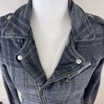 American Eagle Outfitters Plaid Cropped Moto Lined Jacket Size Small Photo 14