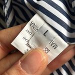 🦋 NWOT Striped Bow Tie Crop Top Padded Casual Summer Large White Photo 2