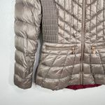 Bernardo  Primaloft Quilted Puffer Jacket Women's Small Taupe Zip Hooded Coat Photo 9