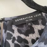 Generation Love  Idina Tulip Sleeve  100% Silk Leopard Print Blouse Size XS Photo 5