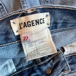 L'Agence Light Wash Jeans Wide Leg Distressed Knees 100% Cotton Size 27 Women's Photo 10