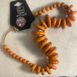 Edge  necklace chunky orange basketball disc jewelry lobster clasp necklace OS Photo 6