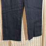 Whitewash Black 100% Linen Dressy Pants Slacks Size 8 Natural Fibers Photo 3