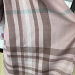 NEW Dusty Rose Silk Pashmina Scarf Wrap Shawl Checked Fringe Pink Photo 3