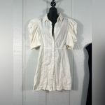 frame denim Frame Gillian Puff Sleeve Cotton Mini Dress in Cream/Ecru Size Medium EUC Photo 1