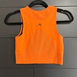 Adidas  Orange Crop Tank Top Compression Workout Shirt Women’s Sz M EUC Photo 1