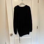 Lulus New Stretch Black Knit Sweater Lace Up Photo 7
