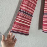 Free People NWT  Portland Striped Pink Off The Shoulder Top Sz Medium Flared Cuff Photo 9