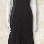 REBECCA VALLANCE Black Tiered Midi Dress Size Medium / US 6 / UK 10 Photo 0