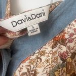 Davi & Dani  Floral Maxi Dress with Blue DenimTrim Photo 4