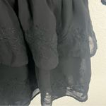 Ralph Lauren LAUREN Classic Black Embroidered Georgette Dress, Size 8 Photo 7