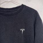 Tesla  sweatshirt knit black large unisex long sleeve crew neck stretch Photo 1