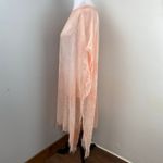 Eileen Fisher Peach Poncho Kaftan Tunic Top One Size Linen Blend Coverup Photo 6