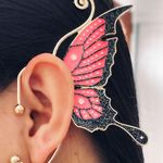 1 Piece Pink Butterfly Ear Cuff Jacket Photo 0