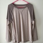 Womens Long Sleeve Over Sized Sweatshirt Size M Tan Size M Photo 2