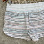 Athleta Women’s 100% Linen Cabo Beachside Short 3” Summer Stripe Neutral Size 4 Photo 5