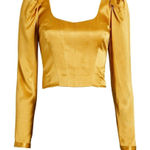 Intermix  Gold Vivienne Satin Corset Top‎ Photo 0