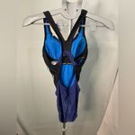 Speedo ‎ One Piece Swimsuit Blue & Black Size 6 Photo 5