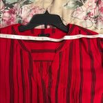 Catherine Malandrino  Red and Black Striped Blouse Photo 7