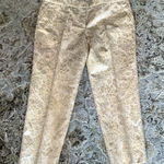 J.Crew DRESSY gold foil pattern  pants 🌟🌟🌟 Photo 0