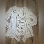 Carol Rose  Beige Ruffle Cardigan 🍁🥮🍂 Photo 3