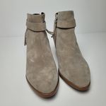 Rebecca Minkoff GRAY SUEDE LEATHER FRINGE ANKLE BOOTIES 8M Photo 3