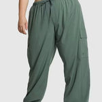 PINK - Victoria's Secret Victoria’s Secret PINK Parachute Cargo Trouser Pants Fresh Forest Green Large Photo 0