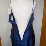 Marisa Baratelli Dress Thai Silk Blue Cocktail Party Evening Occasion Size 10 Photo 3