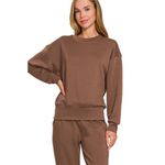 Zenana Outfitters Scuba Crewneck Pullover & Joggers 2 Pieces Set Photo 1