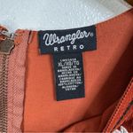 Wrangler Retro Embroidered Corduroy Long Sleeve Dress Size Xlarge Orange Photo 4
