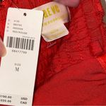 Anthropologie ANTHRO MAEVE RED LACE TIERED LINED MINI DRESS M Photo 12