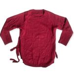 SheIn SZ S Burgundy tie sweater Photo 2