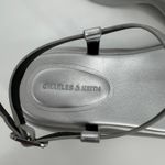 Charles and Keith  Platform Sandals Size 7 Silver Chunky Strappy Y2K Retro Trendy Photo 9