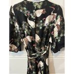 ZARA ‎ Woman Women's Kimono Wrap Black Crane Hi Low Dress Blogger Favorite Medium Photo 9