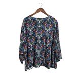 J.Jill  Floral Pleated Tunic Blouse Top Lenzing Ecovero Womans 3X Photo 1