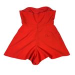 French Connection  Whisper Romper Womens 4 Coral Strapless Boned Bodice Cocktail Photo 4
