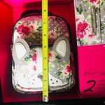 Betsey Johnson  Dog Face Mini Backpack & Wallet Box Set Floral NWT Photo 4