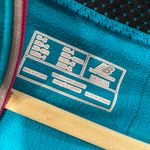 New Balance Size M Turqoise Mock Neck Fleece Half Zip Running Top Thumbholes Photo 8