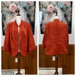 Roz & Ali  Rust Military Style Faux Suede Blazer! Photo 1