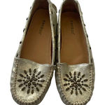 Bamboo  NWOB Women's Size 6.5 Metallic Foil‎ Boho Moccasins Flat Shoes Photo 0