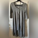 Free People Free‎ People Beach Women’s Gray Drippy Hi Low Hem Jersey Tunic Dress Size Small Photo 4
