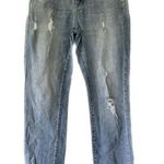 Madewell  Slim Boy Jeans Prefaded Medium Wash Factory Distressed Boho Western 28 Photo 0