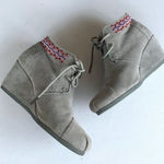 Toms Kala Lace Up Wedge Ankle Boot Booties Size 8 Photo 0