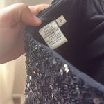 Scala  Silk Black Sequin Beaded Dress Strapless Sweetheart Prom Formal Cocktail Photo 6