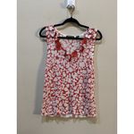 Michael Simon Sweater Vest White Red Floral Tank Top 3D Artsy Whimsy Size XL‎ Photo 1