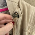 VINTAGE Mossimo Supply Beige Utility Jacket Spring Summer Light Layer Hood Tan Size XL Photo 6