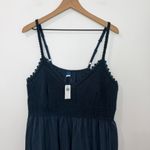 Old Navy NWT Fit & Flare Crochet Bodice Maxi Dress Tidewater Dark Teal size  XL Photo 2